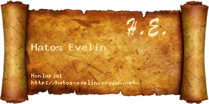 Hatos Evelin névjegykártya